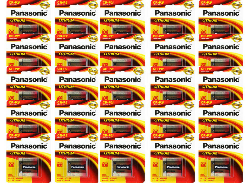 Panasonic CR-P2 Lithium Photo 6 Volt Battery, 25 Pack